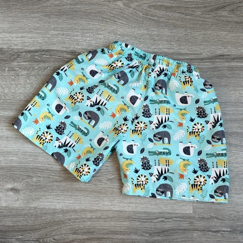 Baby boys zoo animal print swim trunks